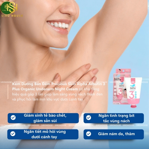 Kem trị thâm nách ALPHA ARBUTIN 3 Plus Collagen Underarm Night Cream 50g