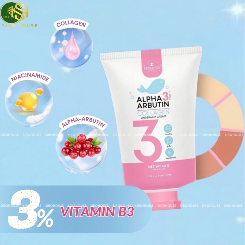 Kem trị thâm nách ALPHA ARBUTIN 3 Plus Collagen Underarm Night Cream 50g