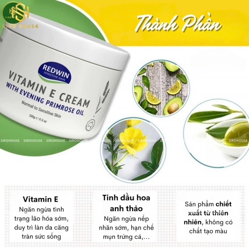 Kem dưỡng ẩm REDWIN Vitamin E Cream 300g 