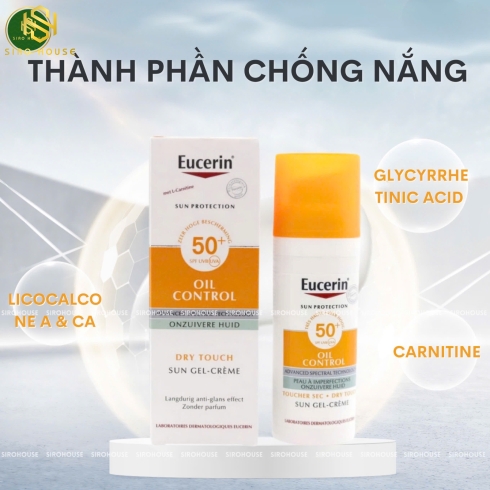 Kem chống nắng EUCERIN Oil Control Dry Touch SPF 50+ 50mL