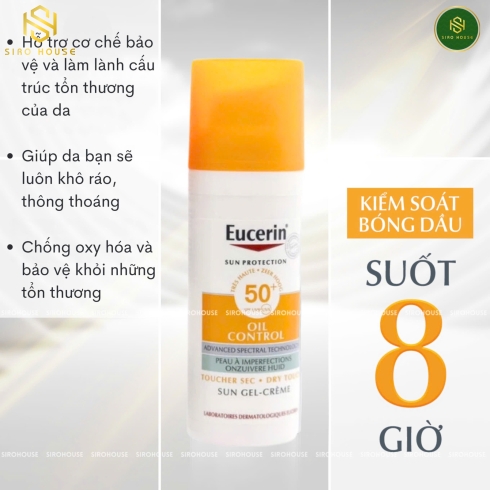 Kem chống nắng EUCERIN Oil Control Dry Touch SPF 50+ 50mL
