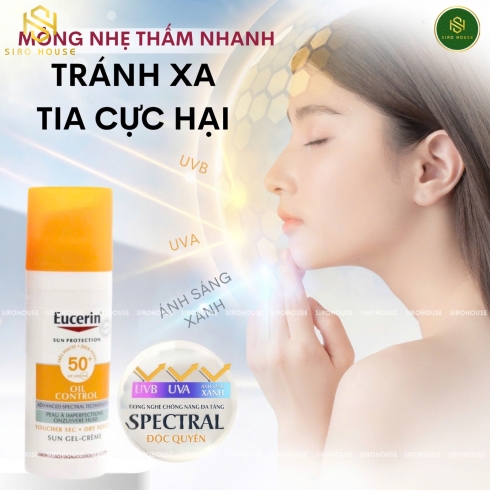 Kem chống nắng EUCERIN Oil Control Dry Touch SPF 50+ 50mL
