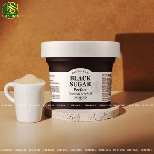 Tẩy tế bào chết đường đen SKINFOOD Black Sugar Perfect Essential Scrub 2X 210g