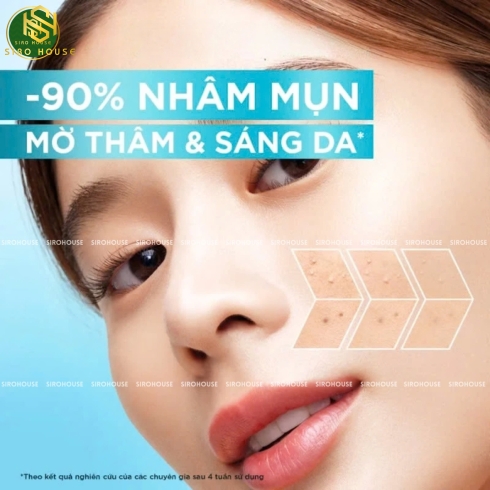 Tinh chất giảm mụn, mờ thâm GARNIER Bright Complete Anti-Acne Booster Serum 30mL