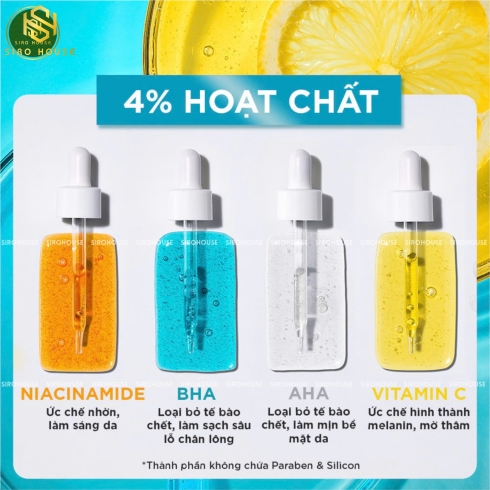 Tinh chất giảm mụn, mờ thâm GARNIER Bright Complete Anti-Acne Booster Serum 30mL
