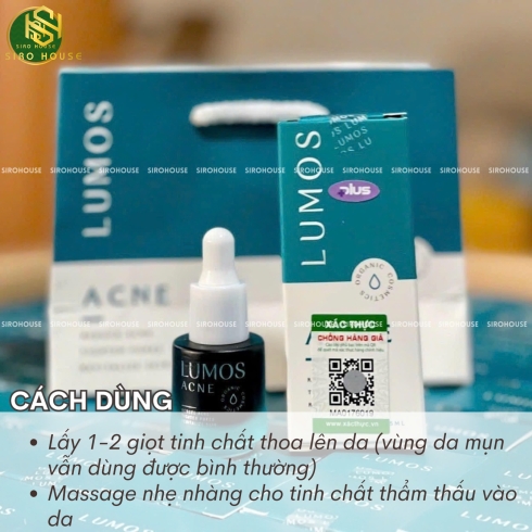 Serum trị mụn, mờ thâm LUMOS Acne 5mL