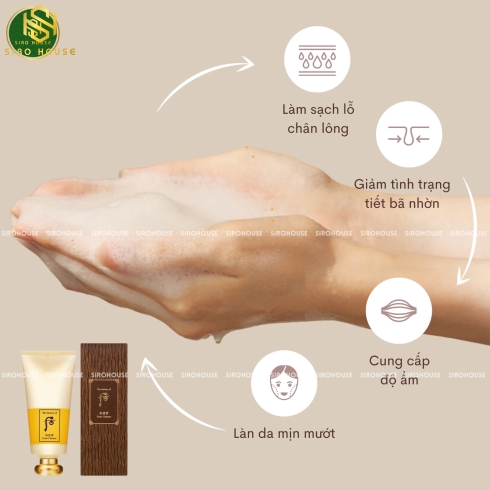 Sữa rửa mặt The History Of WHOO Gongjinhyang Foam Cleanser 180ml 