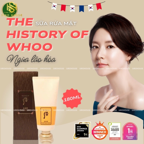 Sữa rửa mặt The History Of WHOO Gongjinhyang Foam Cleanser 180ml 