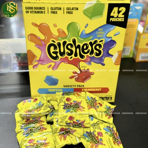 Kẹo dẻo nhân nước ép trái cây GUSHERS Variety Pack 952g - thùng 42 gói