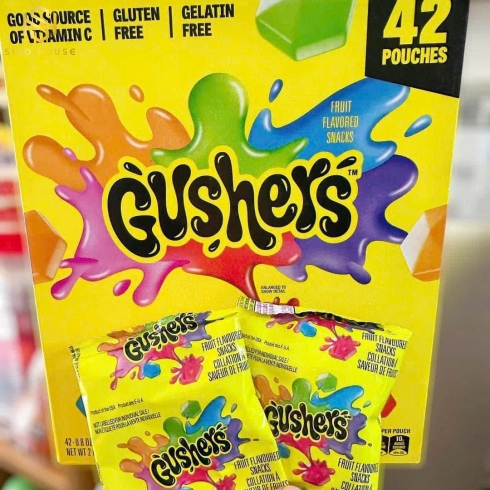 Kẹo dẻo nhân nước ép trái cây GUSHERS Variety Pack 952g - thùng 42 gói