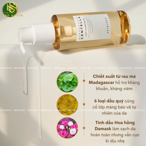 Dầu tẩy trang SKIN1004 Madagascar Centella Light Cleansing Oil 200mL