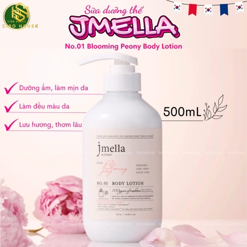 Sữa dưỡng thể JMELLA No.01 Blooming Peony Body Lotion 500mL
