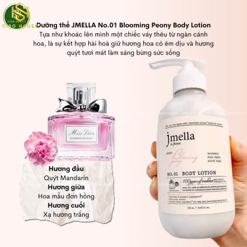 Sữa dưỡng thể JMELLA No.01 Blooming Peony Body Lotion 500mL