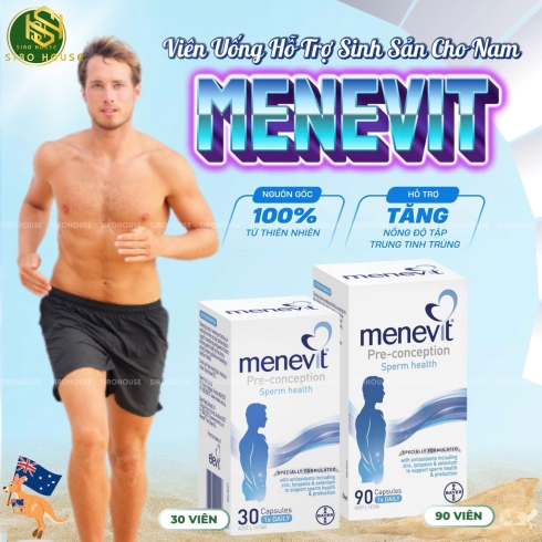 Viên uống hỗ trợ sinh sản cho nam giới MENEVIT 30v