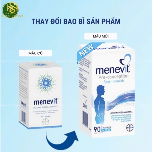 Viên uống hỗ trợ sinh sản cho nam giới MENEVIT 30v