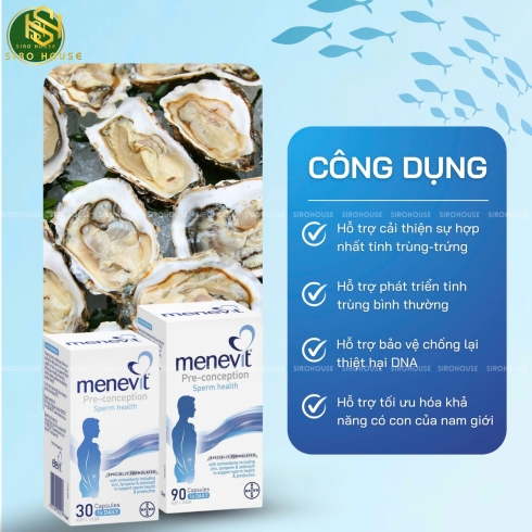 Viên uống hỗ trợ sinh sản cho nam giới MENEVIT 30v