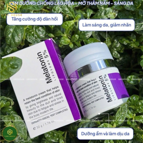 Kem dưỡng mờ nám, chống lão hóa Melatonin Liposome 5% Cream 50g