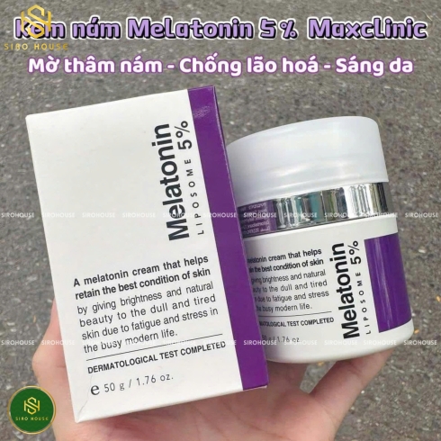 Kem dưỡng mờ nám, chống lão hóa Melatonin Liposome 5% Cream 50g