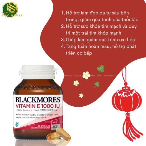 Viên uống BLACKMORES Vitamin E 1000IU 30 viên