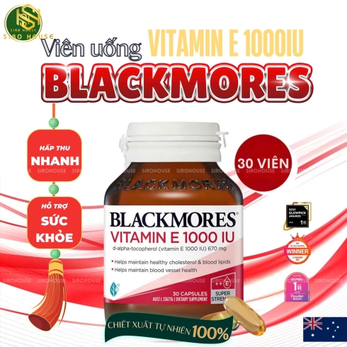 Viên uống BLACKMORES Vitamin E 1000IU 30 viên