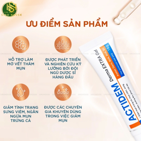 Gel giảm mụn ACTIDEM Derma Extra Gel 18g 
