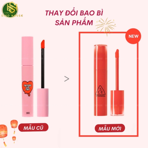 Son tint lì bóng 3CE Lazy Pop Lip Stain Yay Or Nay 4.5g