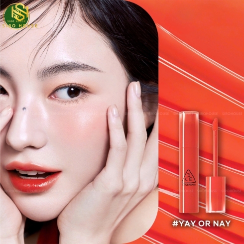 Son tint lì bóng 3CE Lazy Pop Lip Stain Yay Or Nay 4.5g