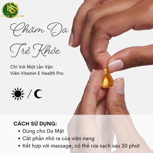 Viên nang bôi dưỡng da vitamin E sữa ong chúa HEALTH PRO Royal Jelly E 90 viên