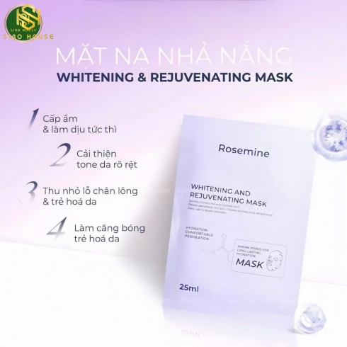 Mặt nạ ROSEMINE Whitening And Rejuvenating Mask 25ml