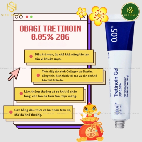 Gel đặc trị mụn, trẻ hoá da OBAGI Tretinoin Gel 0.05% 20g 