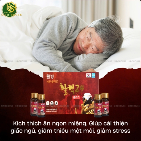 Nước hồng sâm lộc nhung hươu WELL BIO TECH 100mL x 10 chai  