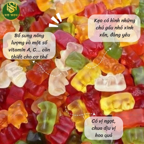 Kẹo dẻo trái cây HARIBO Goldbears Mỹ 125 gói 