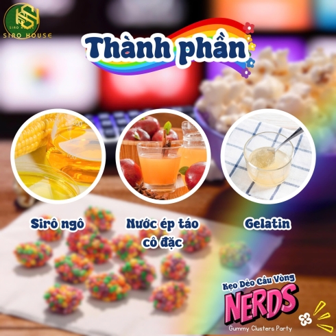 Kẹo cầu vồng NERDS Gummy Clusters Candy 907g 