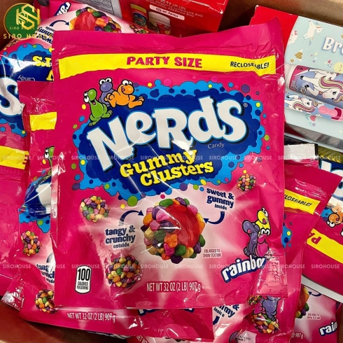 Kẹo cầu vồng NERDS Gummy Clusters Candy 907g 