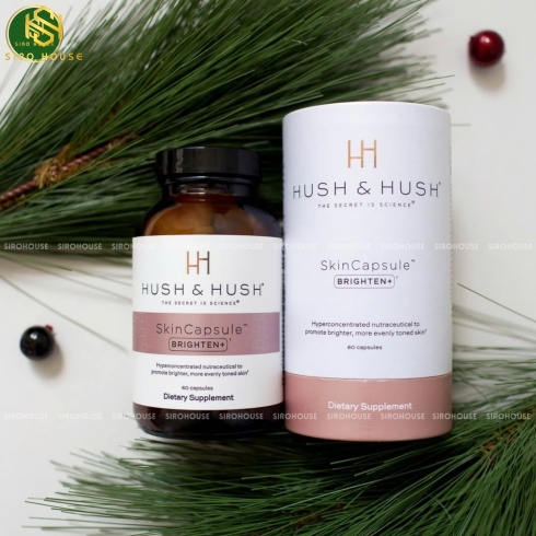 Viên uống sáng da mờ nám HUSH & HUSH SkinCapsule Brighten+ 60 viên