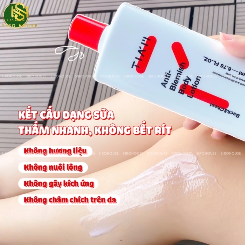 Sữa dưỡng thể trắng da, ngừa mụn TIA