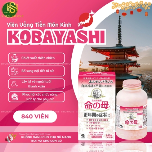 Viên uống hỗ trợ tiền mãn kinh KOBAYASHI 840 viên