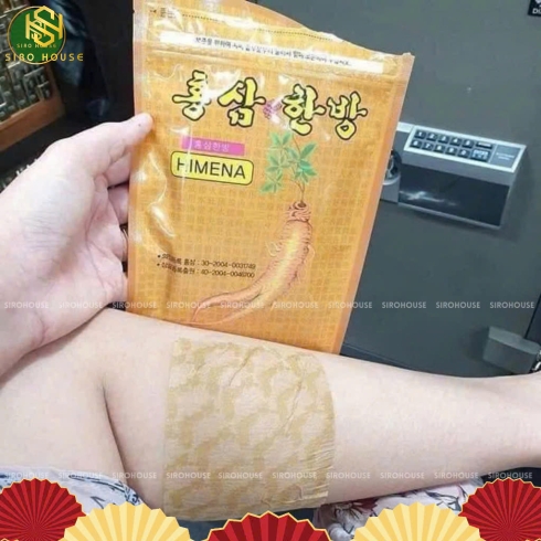 Cao dán hồng sâm trị nhức mỏi HIMENA gói 20 miếng 