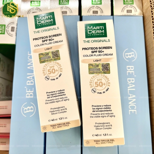 Kem chống nắng MARTI DERM The Originals Proteos Screen SPF50+ Fluid Cream Light 40mL
