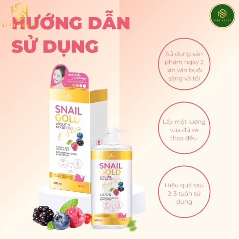 Dưỡng thể PRECIOUS SKIN #Snail Gold Arbutin Mixed Berry 500mL