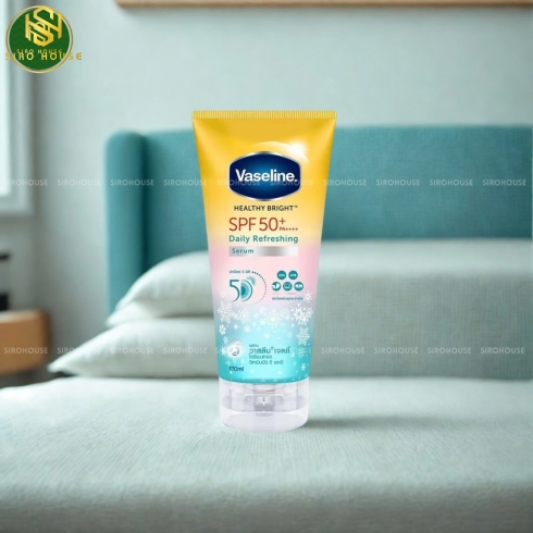 Dưỡng thể chống nắng mát lạnh VASELINE Daily Sun Refreshing Serum SPF50+PA++++ 170mL