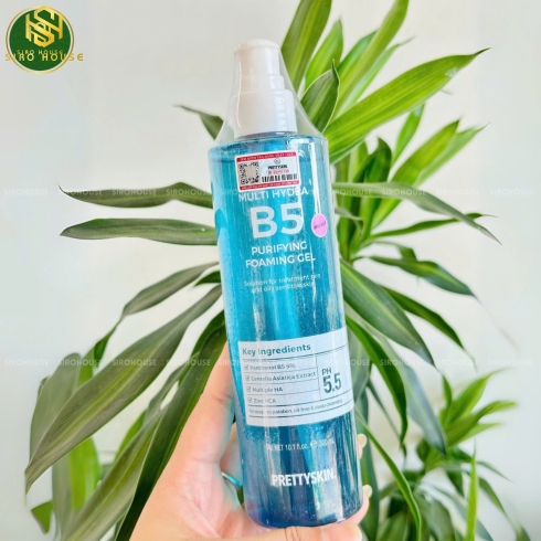 Gel rửa mặt PRETTYSKIN B5 Multy Hydra PH5.5 300mL 