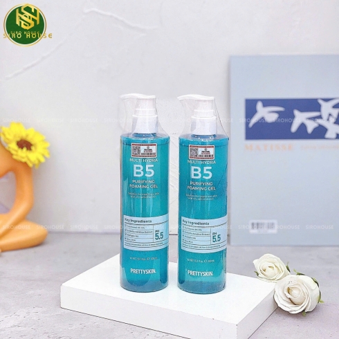 Gel rửa mặt PRETTYSKIN B5 Multy Hydra PH5.5 300mL 