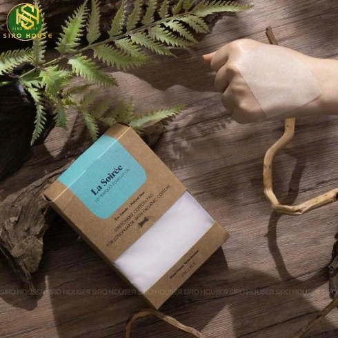 Bông đắp lotion mask LA SOIREE With Organic Cotton 200 miếng