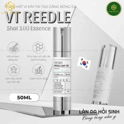 Tinh chất vi kim tái tạo da căng bóng VT Reedle Shot 100 50ml 