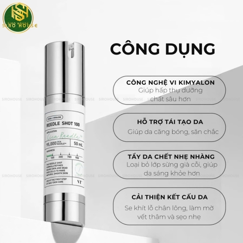 Tinh chất vi kim tái tạo da căng bóng VT Reedle Shot 100 50ml 