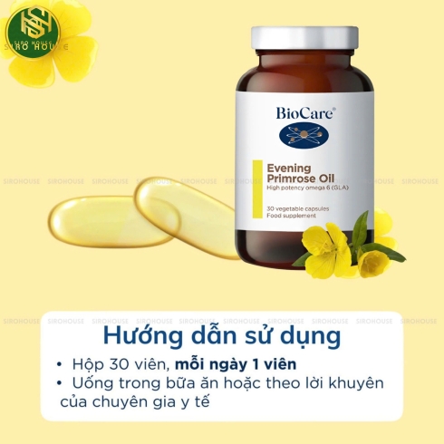 Tinh dầu hoa anh thảo BIOCARE Evening Primrose Oil 30 viên
