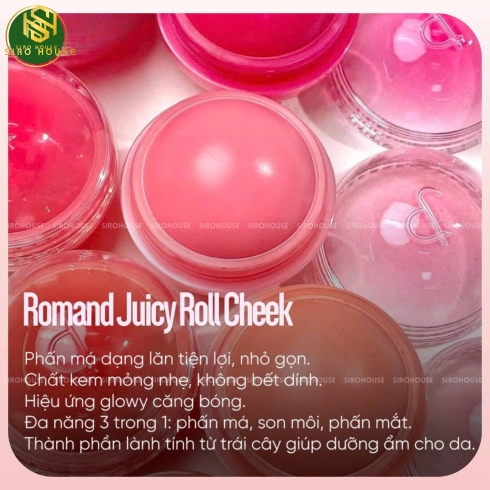 Má hồng kem dạng lăn ROMAND Juicy Roll Cheek 8.4g
