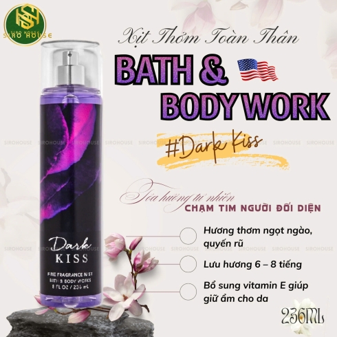 Xịt thơm BATH & BODY WORKS Dark Kiss 236mL.