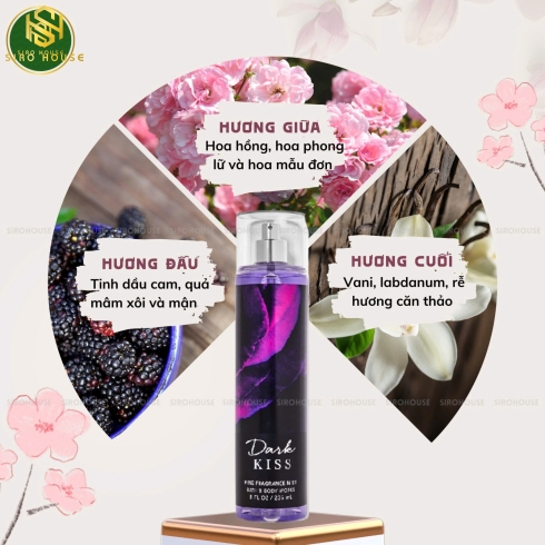 Xịt thơm BATH & BODY WORKS Dark Kiss 236mL.